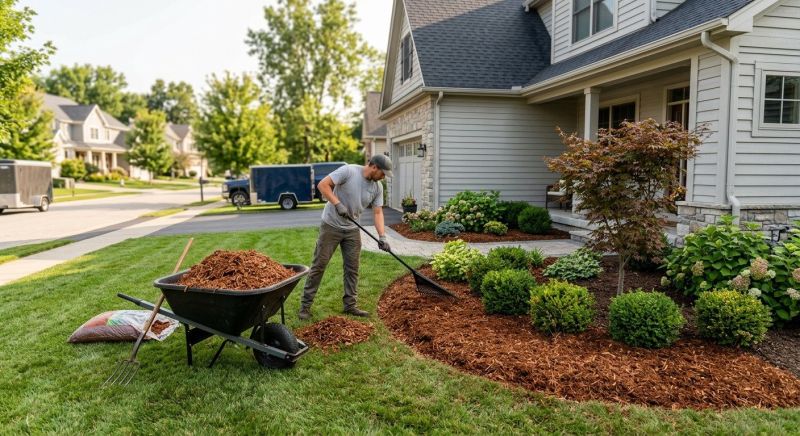 Black Mulch Installation in Ventura County, CA