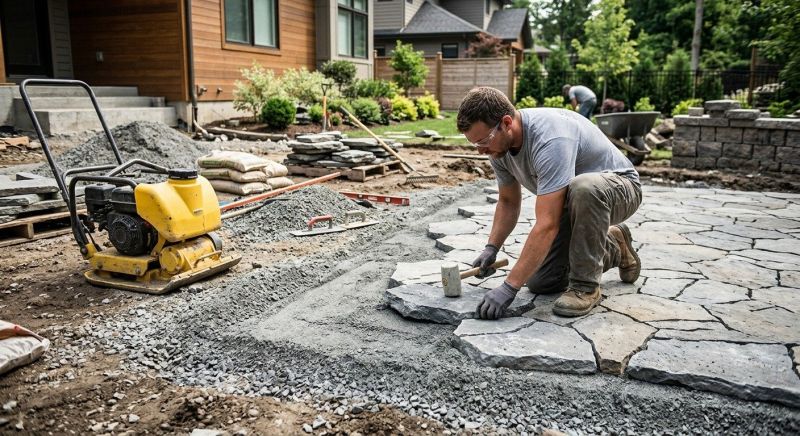 Limestone Pavers Installation in Norwalk, CT