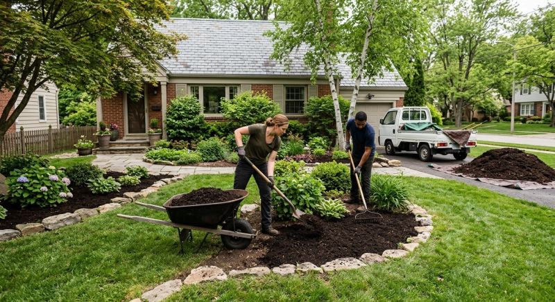 Shredded Mulch Installation in Ventura County, CA